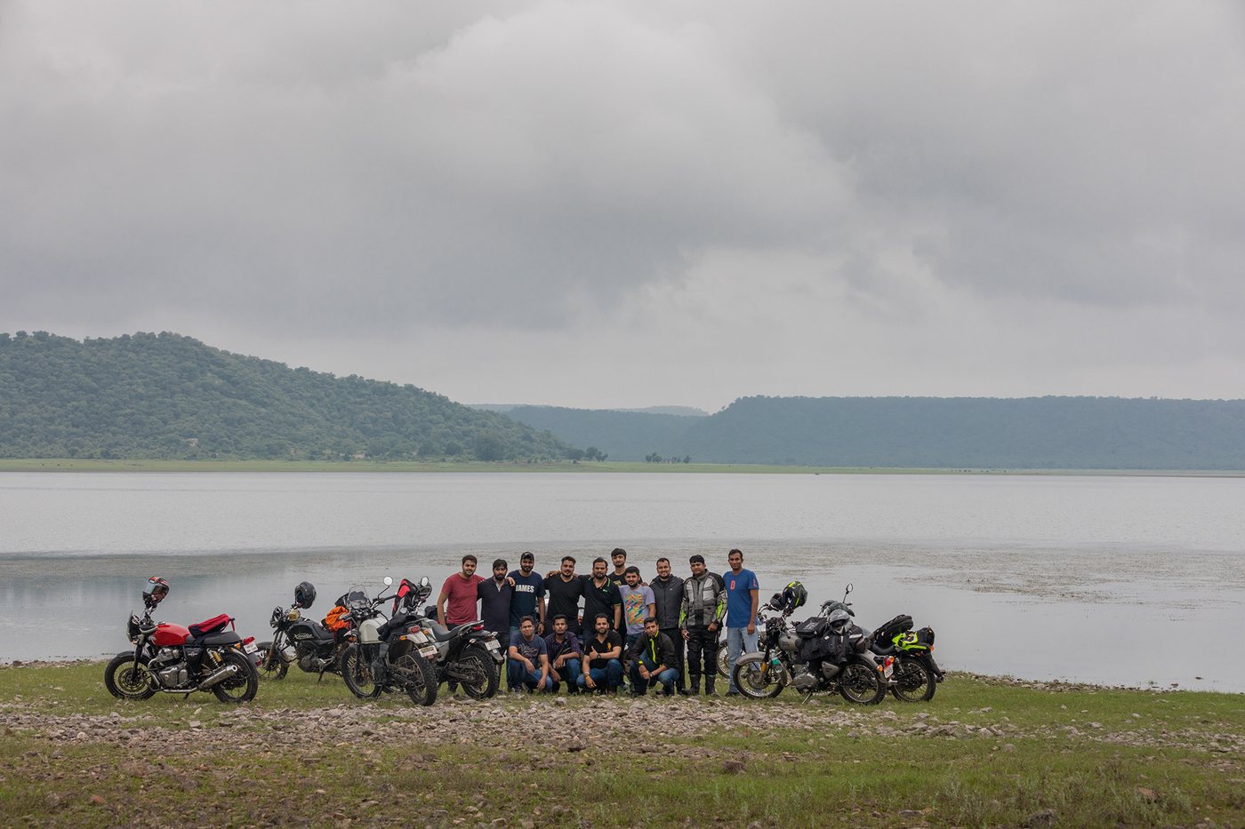Bulleteers group photograph during a motorcycle ride